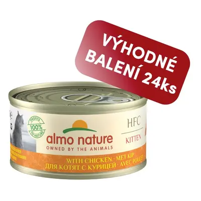 Almo Nature HFC Kuřecí pro koťata 70g výhodné balení 24ks