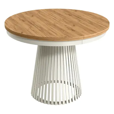 Jídelní rozkládací stůl, dub craft zlatý/kašmír, 100-140-180x76,6 cm, GERDONY