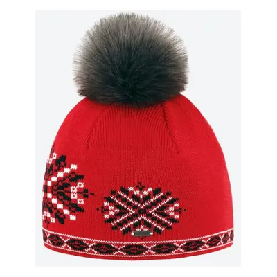 KAMA A157 dámská pletená Merino čepice, červená