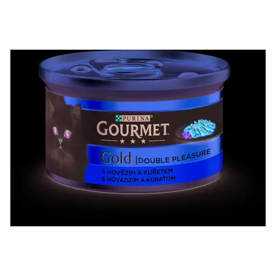 Gourmet Gold s hovězím a kuřetem 85 g