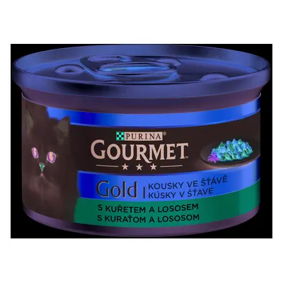 Konzerva Gourmet Gold kuře + losos 85 g