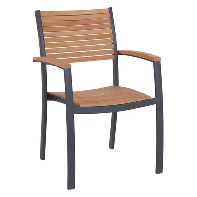 OBI Zahradní stohovaltelná židle Bonlee hliník/eukalypt. dřevo x 59,5 x cm