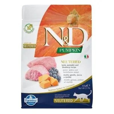 N&D (Farmina Pet Foods) Granule pro kočky N&D Pumpkin CAT Neutered Lamb & Blueberry, 300 g