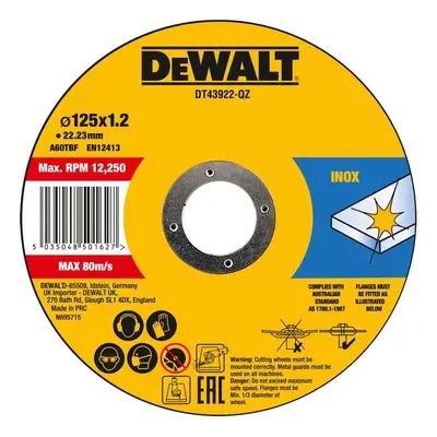 DeWALT Příslušenství - Sada řezných kotoučů na nerez, 125x1,2 mm, ks DT43922