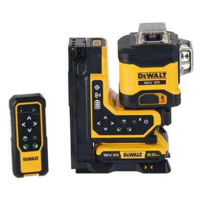DeWALT Příslušenství - 18V AKU křížový laser, dosah 100 m, 1x aku 2,0 Ah XR, nabíječka DCLE34035D1