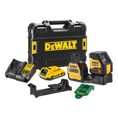DeWALT Nářadí - 12/18V AKU křížový laser, dosah 100 m, s příslušenstvím, 1x aku 2,0 Ah XR, nabíječka DCE088D1G18