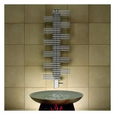 Zehnder Yucca - Koupelnový radiátor 91x50 cm, rovný, středové připojení 5 cm, jednořadý, chrom YSC-090-050