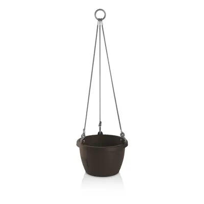 Gardenico Samozavlažovací závěsný květináč Marina hnědá, pr. 30 cm