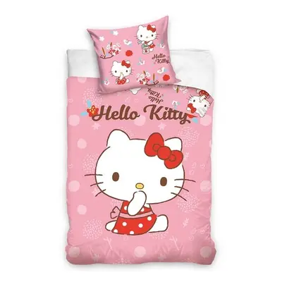 Carbotex Povlečení do postýlky Hello Kitty Malá Mlsalka, 100 x 135 cm, 40 x 60 cm