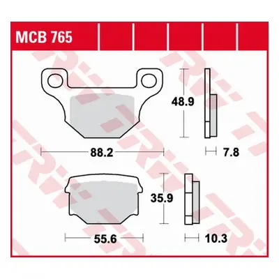 Brzdové destičky TRW LUCAS MCB765 (KH093) (TRW ZF brzdové destičky KH093 organické APRILIA RX 12