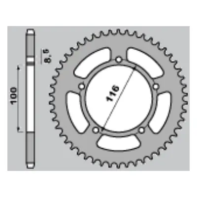 GROSSKOPF prodej rozeta hliníková barva stříbrná 464 51 KAWASAKI KX 60 83-03, KX 80 83-85, SUZUK