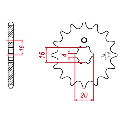 GROSSKOPF prodej řetězové kolo přední 560 15 KAWASAKI KX 60 83-01, KX 65 00-20, KX 80, KX 85 01-