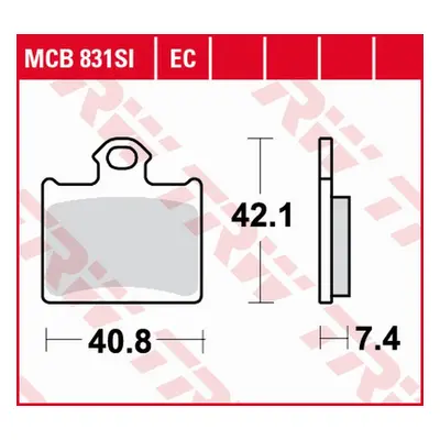 TRW ZF brzdové destičky KH602 ECO organické HUSQVARNA CR 65 12-, TC 85 14-, KTM SX 85 11-, FREER