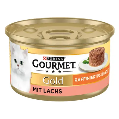 Výhodné balení Gourmet Gold Raffiniertes Ragout 4 x 12 ks (48 x 85 g) - Losos