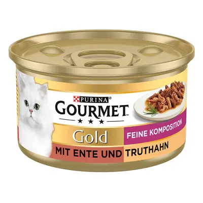 Gourmet Gold Fine Composition 48 x 85 g - výhodné balení - kachna a krůta