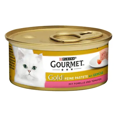 Gourmet Gold jemná paštika 12 x 85 g - pstruh & rajče