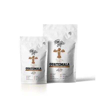 Fixi Coffee Guatemala DeCafe – bezkofeinová výběrová káva zrnková / sáček Doypack / 250 g