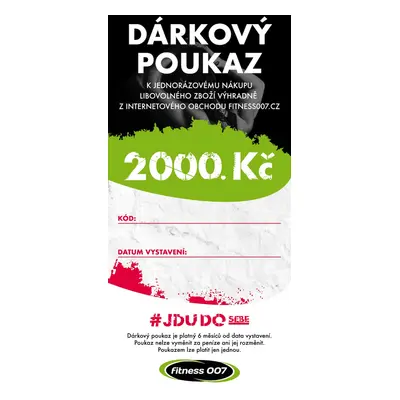 Elektronický dárkový poukaz Fitness007 2000 Kč pro holku