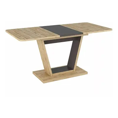 Signal Jídelní rozkládací stůl 120/160 cm Nigel černý/dub wotan