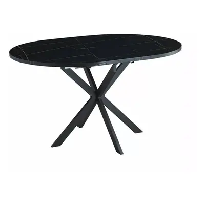 Signal Jídelní rozkládací stůl Gaston 100/135 cm černý mramor/černý