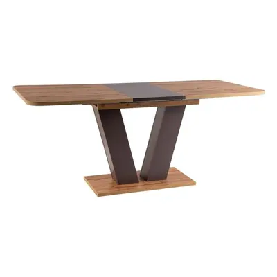 Signal Jídelní rozkládací stůl Platon 136/176 cm dub Wotan/hnědý