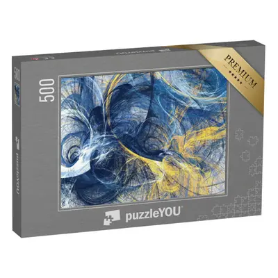 puzzle 500 dílků „Futuristický dynamický efekt, abstraktní obraz“