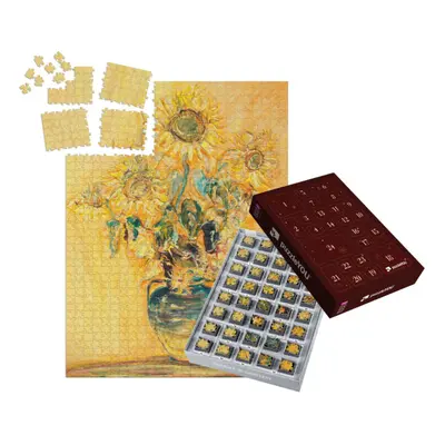 Adventní kalendář „Slunečnice, olejomalba na plátně“