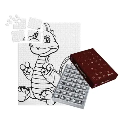 Adventní kalendář „puzzleOMALOVÁNKY: Kreslený drak“