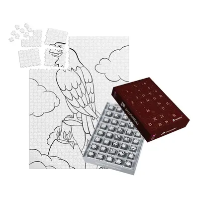 Adventní kalendář „puzzleOMALOVÁNKY: Ptáci, orel na skále“