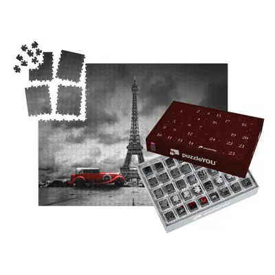 Adventní kalendář „Umělecký obraz Eiffelovy věže, Paříž, Francie“
