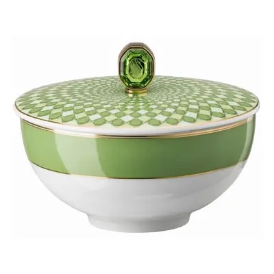 Rosenthal Miska na rýži s pokličkou Swarovski Signum Fern, Ø 12 cm 14204-426349-13350