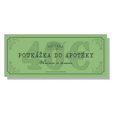 Havlíkova apotéka Havlíkova poukázka 40 € (platná pro slovenské prodejny a eshop)