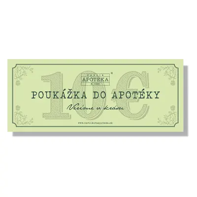 Havlíkova apotéka Havlíkova poukázka 10 € (platná pro slovenské prodejny a eshop)