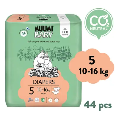 Muumi Baby 5 Maxi+ 10–16 kg (44 ks), eko pleny