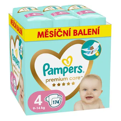 Pampers Premium Care Měsíční balení jednorázových plen vel. 4 (174 ks)