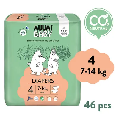 Muumi Baby 4 Maxi 7–14 kg (46 ks), eko pleny