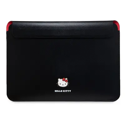Hello Kitty 14" ochranné pouzdro na notebook z PU kůže s kovovým logem - černé KF2345748