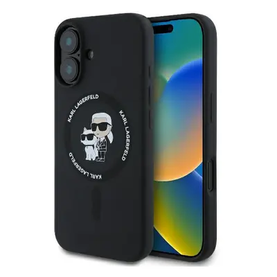 Karl Lagerfeld silikonový kroužkový kryt s MagSafe na iPhone 16 Plus (KLHMP16MSCMKCRHK) - Karl&C