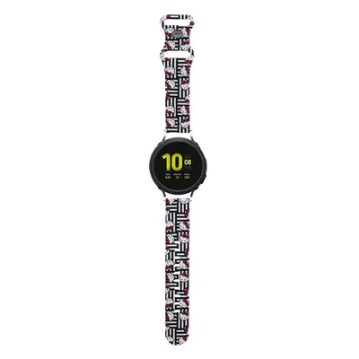 Hello Kitty - silikonový řemínek s motivem hlaviček a proužků pro Samsung Watch 4/5, Huawei Watc