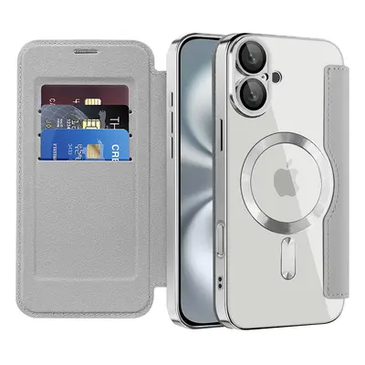 Techsuit - SmartMag Book pouzdro na iPhone 16 Plus - šedé KF2351856