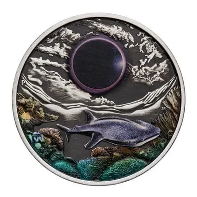 Perth Mint Starožitná stříbrná mince Ningaloo Solar Eclipse 2 Oz 2 $ Austrálie 2023
