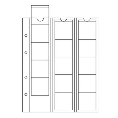 Leuchtturm1917 Mincovní listy OPTIMA 15 mincí do prům. 42 mm