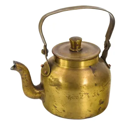 Sanu Babu Starožitná mosazná konvice na vodu, antik, 18x13x19cm