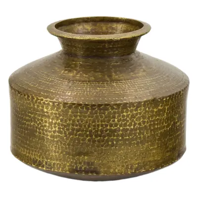 Sanu Babu Starožitná mosazná váza, 33x33x29cm