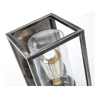 Moretti Luce Venkovní nástěnné svítidlo Cubic³ 3365, starožitný nikl/čirá barva