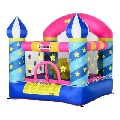 Outsunny Samonafukovací skákací hrad pro děti 195 x 195 x 215 cm 342-024V90