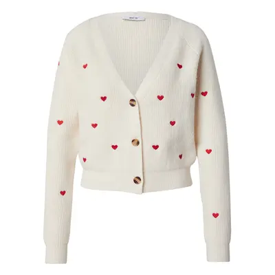 ABOUT YOU Kardigan 'Lana'  červená / bílá