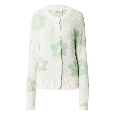 florence by mills exclusive for ABOUT YOU Kardigan 'Meadow Flowers'  světle zelená / offwhite