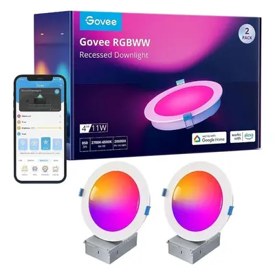 Govee podhledové LED světlo RGBWW Smart, 2ks bílé