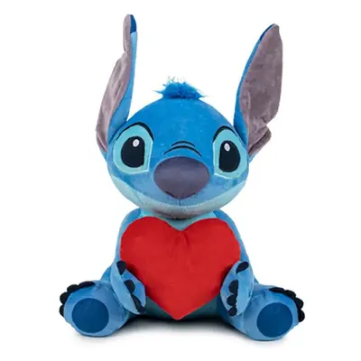 Plyšák Lilo & Stitch - Stitch sitting with Heart 30 cm (se zvukem)